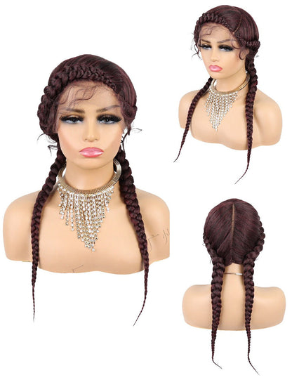 24 INCH Lace Front Hand Cornrow Braided