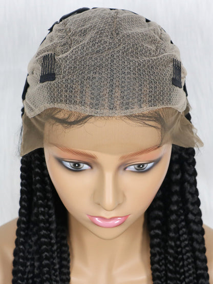 38 Inch 100% Hand-Braided LACE Braided Wigs