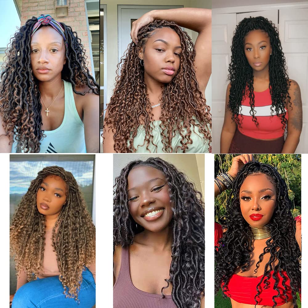 Lace Front Faux Locs Braided Wigs