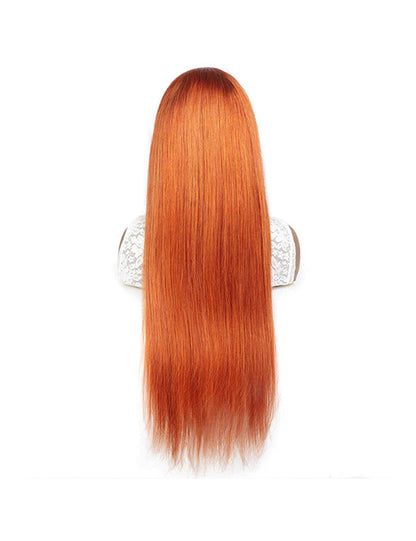 30 Inch Ginger Blonde Wig Straight Human Hair Wigs 13x4 Lace Front Wigs 200% Density