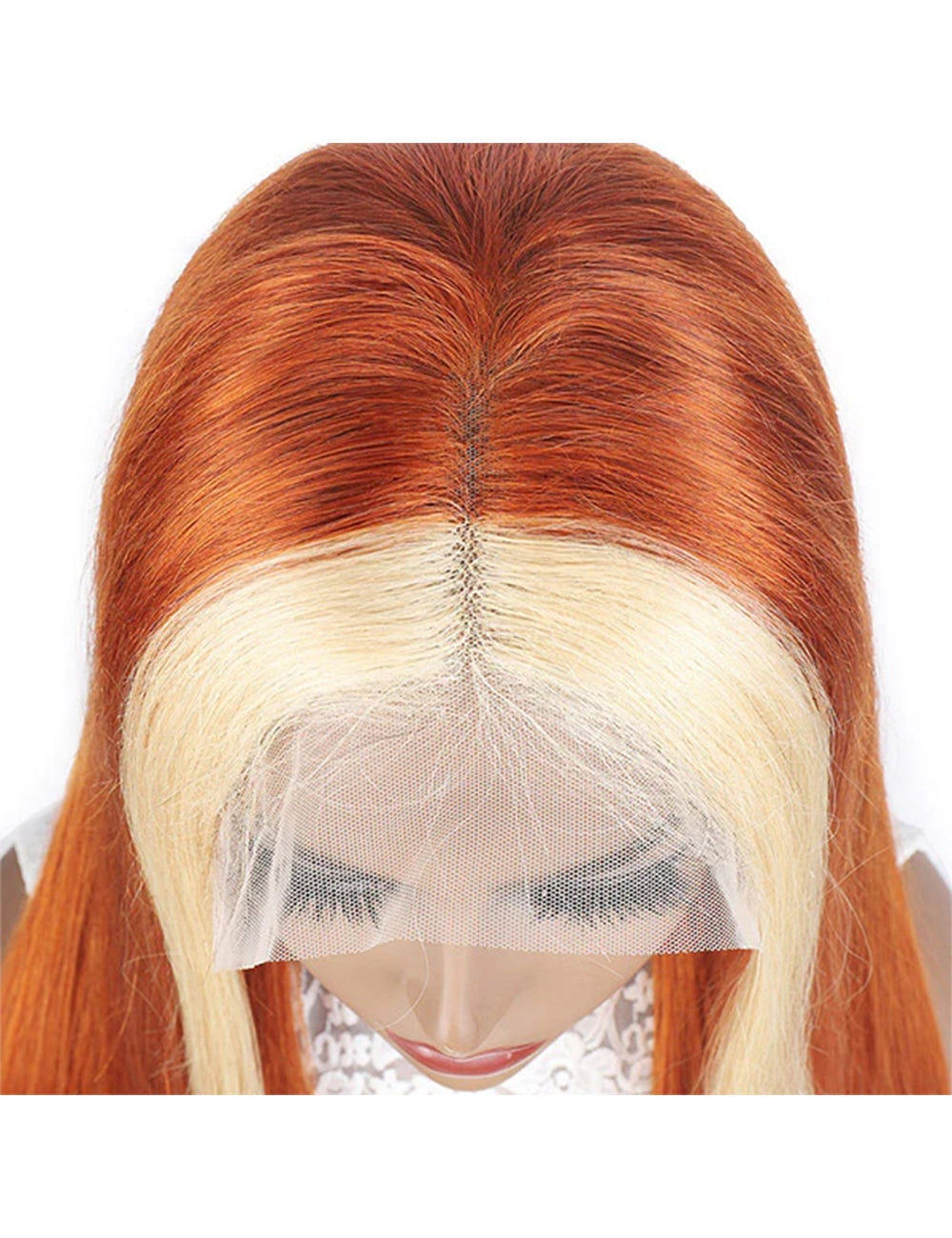 30 Inch Ginger Blonde Wig Straight Human Hair Wigs 13x4 Lace Front Wigs 200% Density