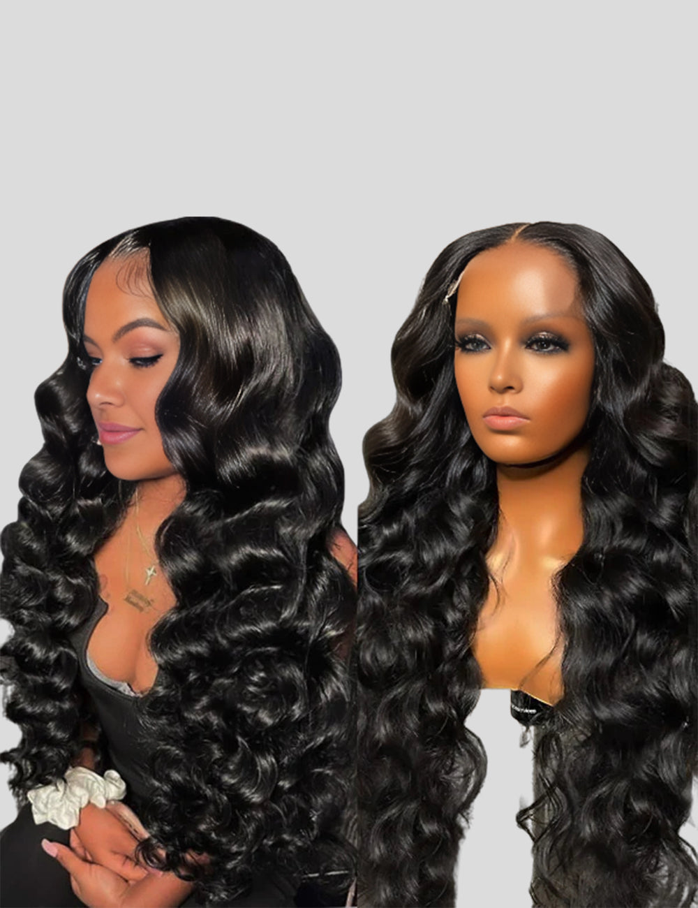 HD Transparent Lace Wig Loose Wave Glueless Lace Frontal Human Hair Wigs