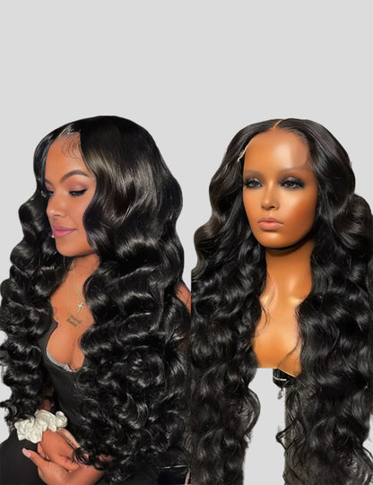 HD Transparent Lace Wig Loose Wave Glueless Lace Frontal Human Hair Wigs