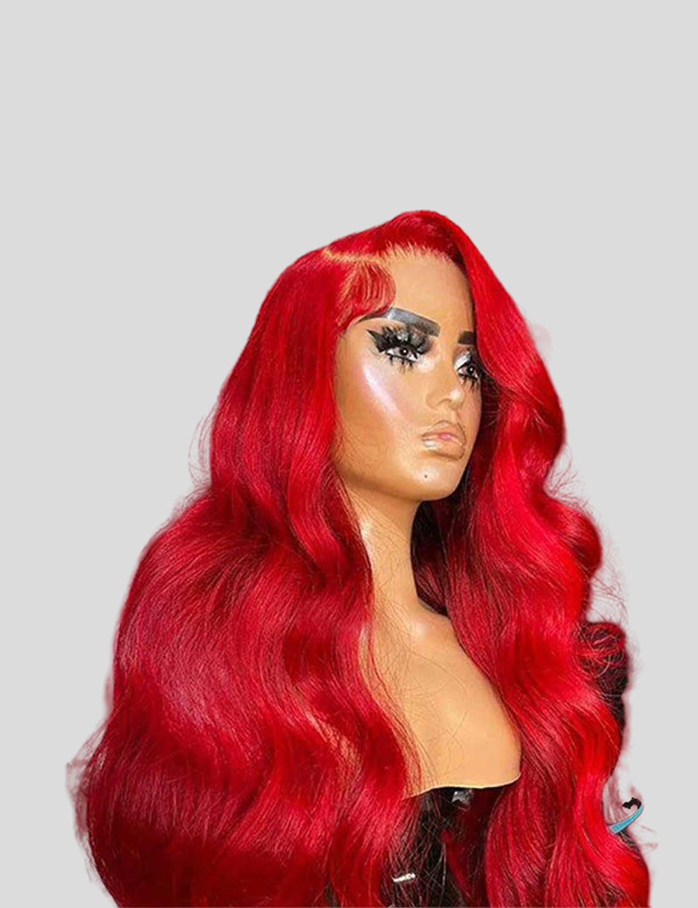 Invisible Knots Red Color Glueless Wigs Body Wave Wear Go Lace Frontal Wigs Pre Cut Lace