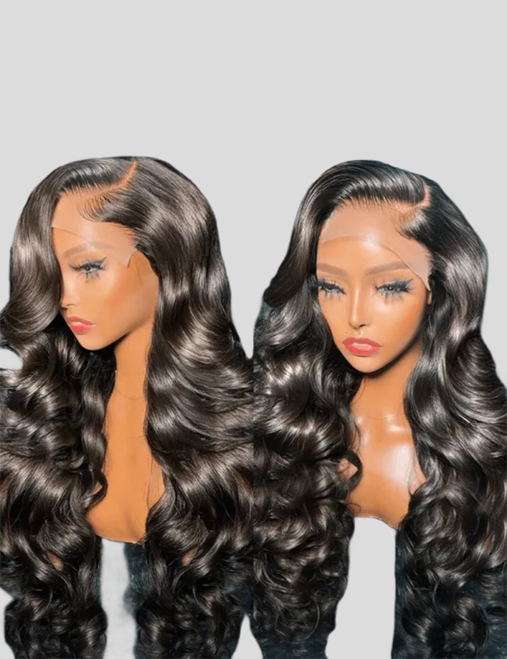 13x6 Lace Front Wigs Glueless Body Wave Human Hair Wig 40 Inch 180% Density HD Transparent Lace Wigs