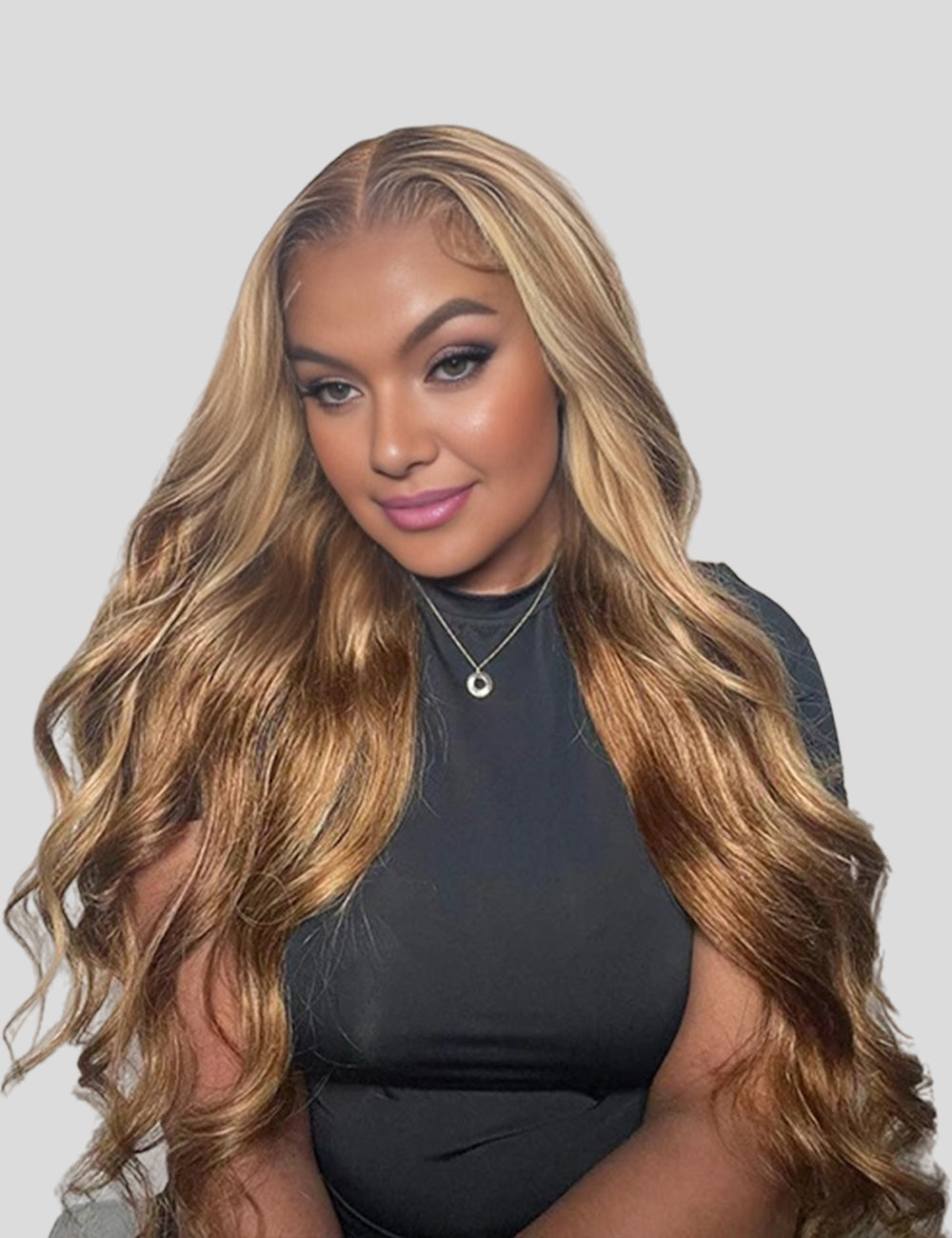 Invisible Knots HD Lace Body Wave Highlighted Wigs P4/27 Color Wear Go Pre Cut Wigs
