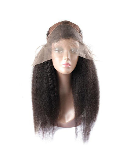 Kinky Straight Hair Wig Brazilian Yaki Human Hair Wigs 13x4 Lace Front Wig