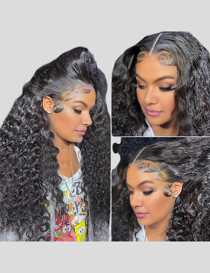 Water Wave Lace Front Wig 13x6 HD Lace Frontal Wig 40 Inch Glueless Human Hair Wigs