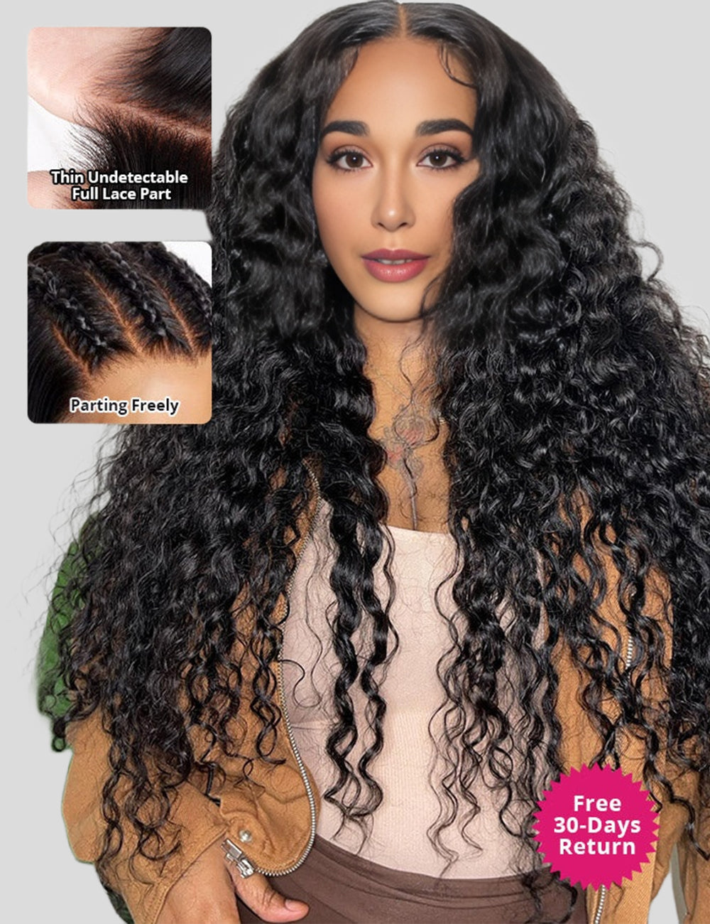 Water Wave Full Lace Wigs With Pre Plucked HD 360 Full Wigs With Natural Hairline