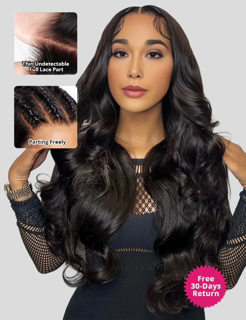 Full Lace Human Hair Wigs Body Wave 360 Full Lace Front Wigs With Baby Hair