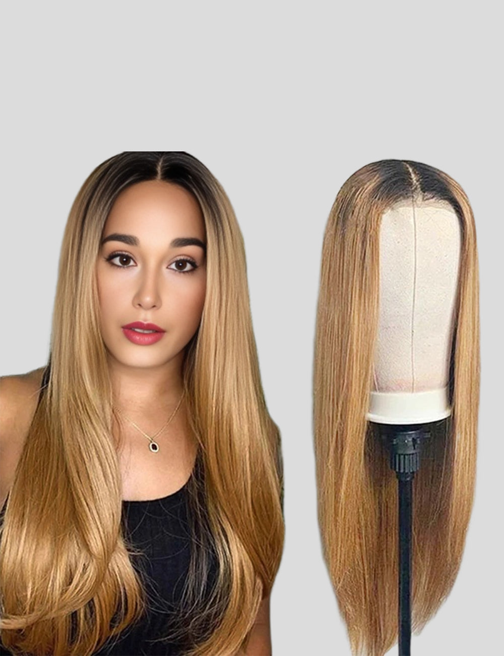 1B 27 Honey Blonde Colored Lace Front Wigs Straight HD 13x4 Front Wigs With Baby Hair Human Hair Wigs