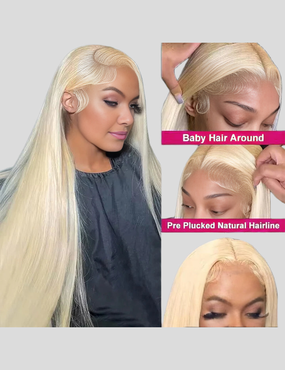 613 Blonde Frontal Wig 13x4 HD Lace Front Wig Brazilian Straight Human Hair Wigs