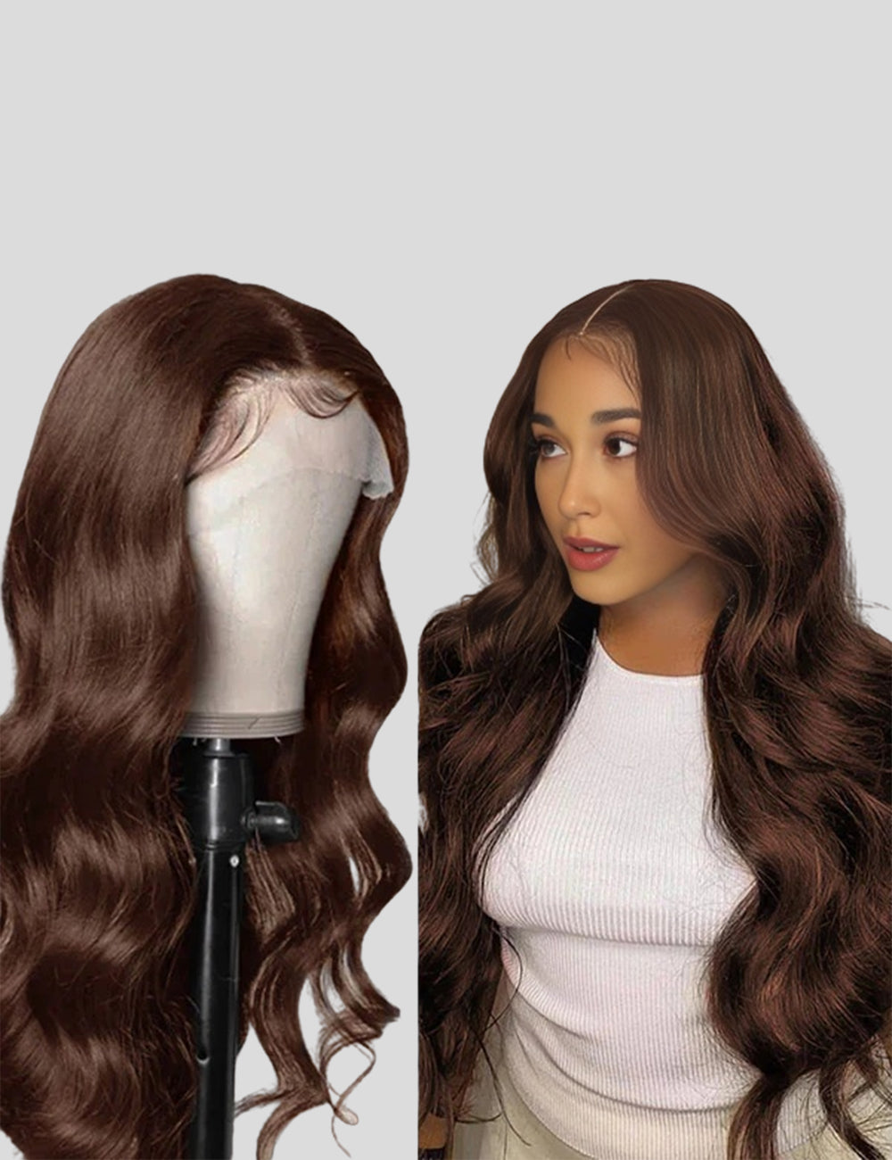 Brown Lace Front Wigs Body Wave Lace Frontal Wigs 4