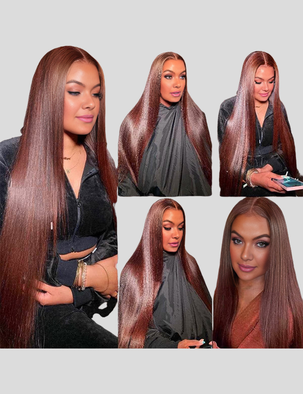 Reddish Brown Wig 13x4 Straight Lace Front Wigs 34Inch Frontal Lace Wigs