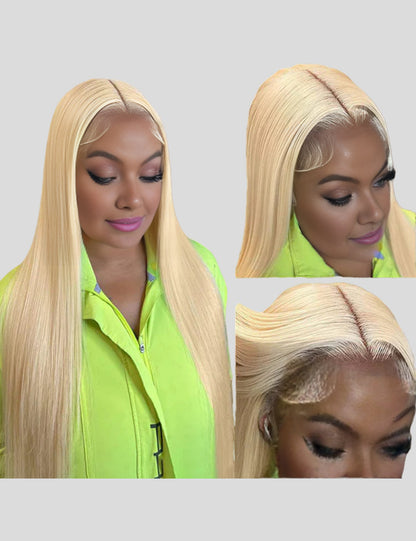 Honey Blonde Wig Straight Hair Wigs HD Transparent 13x4 Lace Front Wigs 613 Long Human Hair Wig 40 Inch