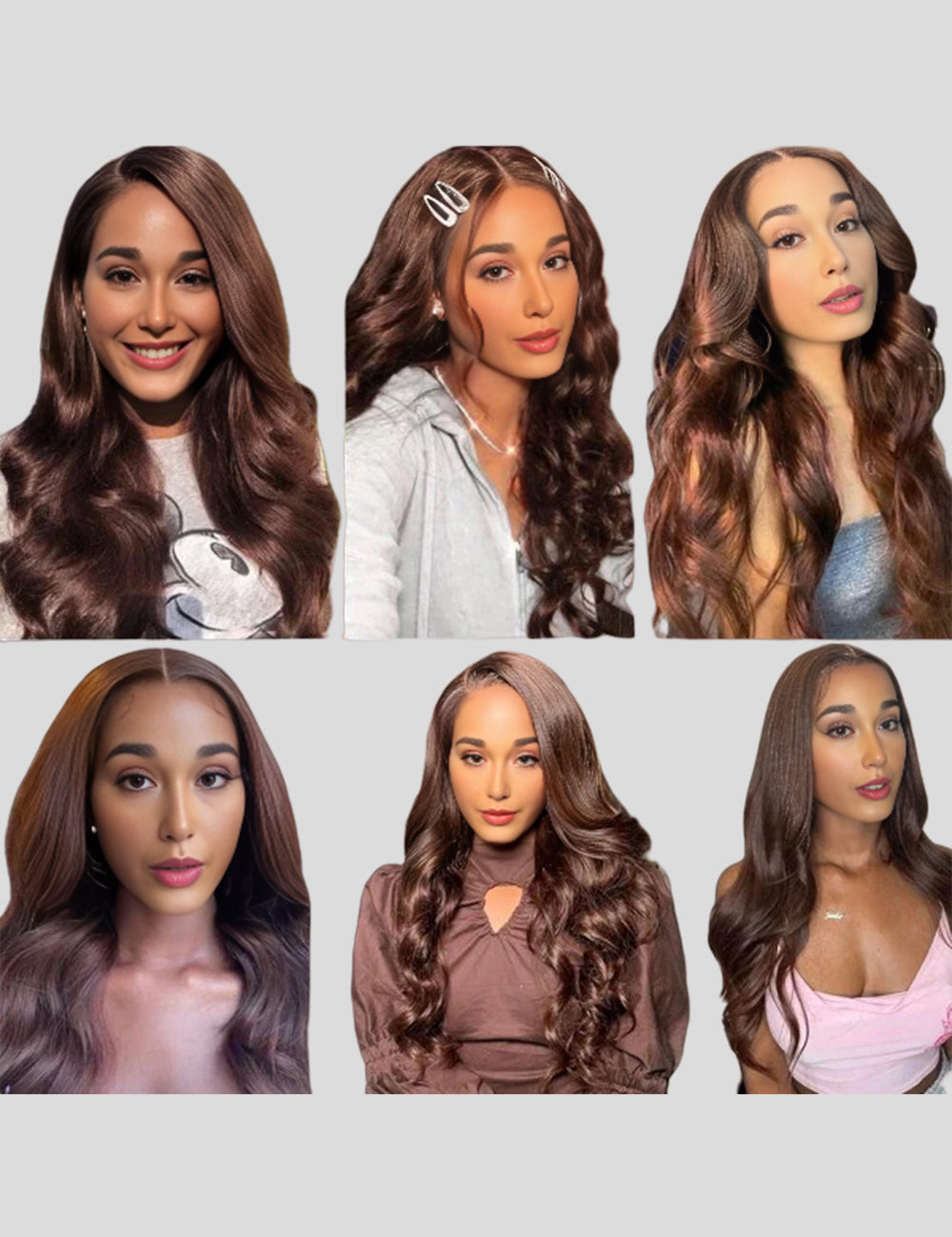 Brown Lace Front Wigs Body Wave Lace Frontal Wigs 4