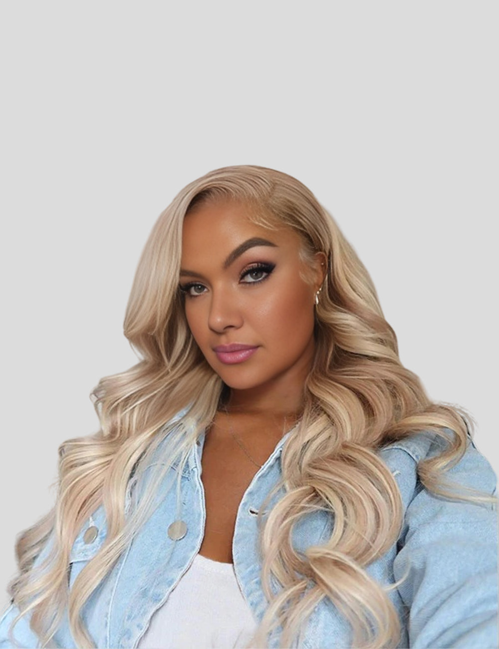 Invisible Knots Barbie Blonde With Brown Highlights P10/613 Body Wave Wear Go Glueless Wig