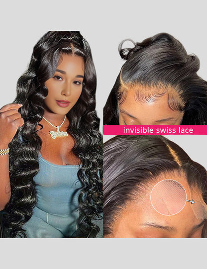 Loose Deep Wig HD Lace Frontal Wigs Invisible 13x4 Lace Front Wigs Long Human Hair Wigs