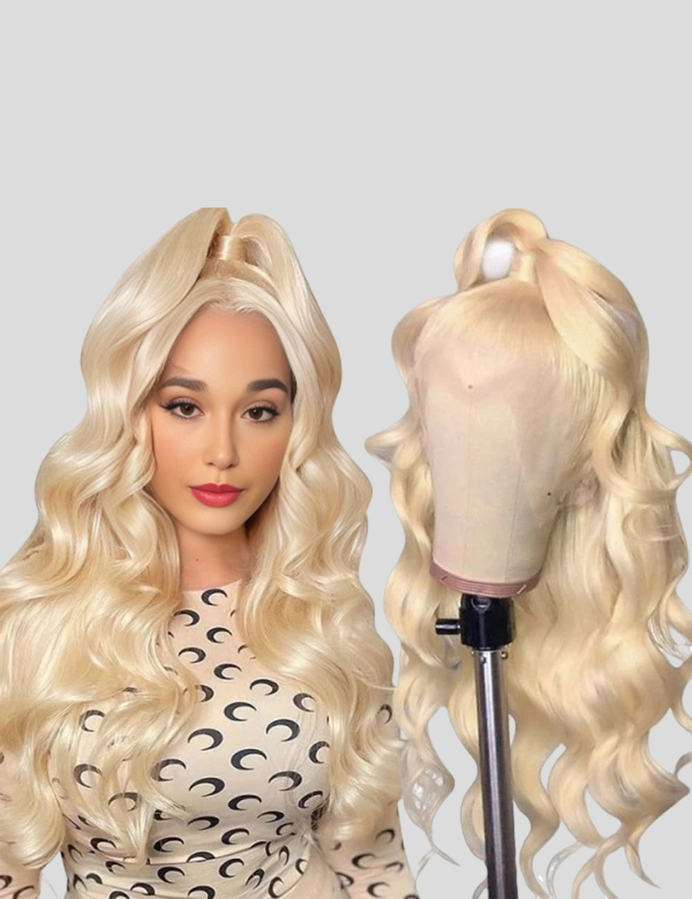 613 Blonde Wig Body Wave Human Hair Wigs 4x4 Lace Closure Wig With Natural Hairline