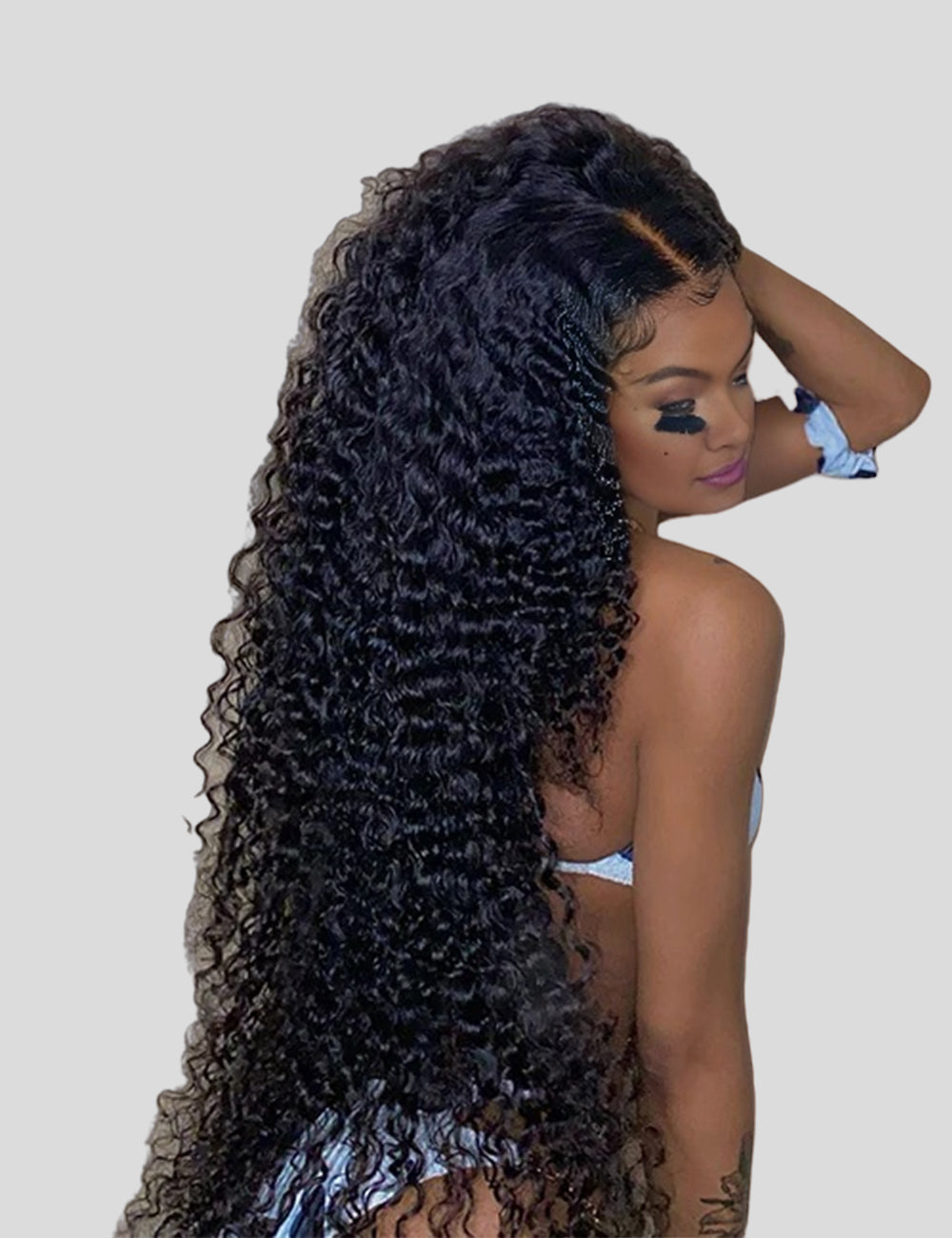 Invisible Knots HD Lace Water Wave Human Hair Wigs Pre Cut Wigs Glueless Wig Pre Plucked