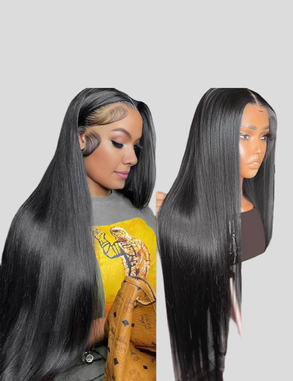 Straight Lace Front Wig 13x4 Frontal Wigs With Baby Hair 250% Density Human Hair Wigs