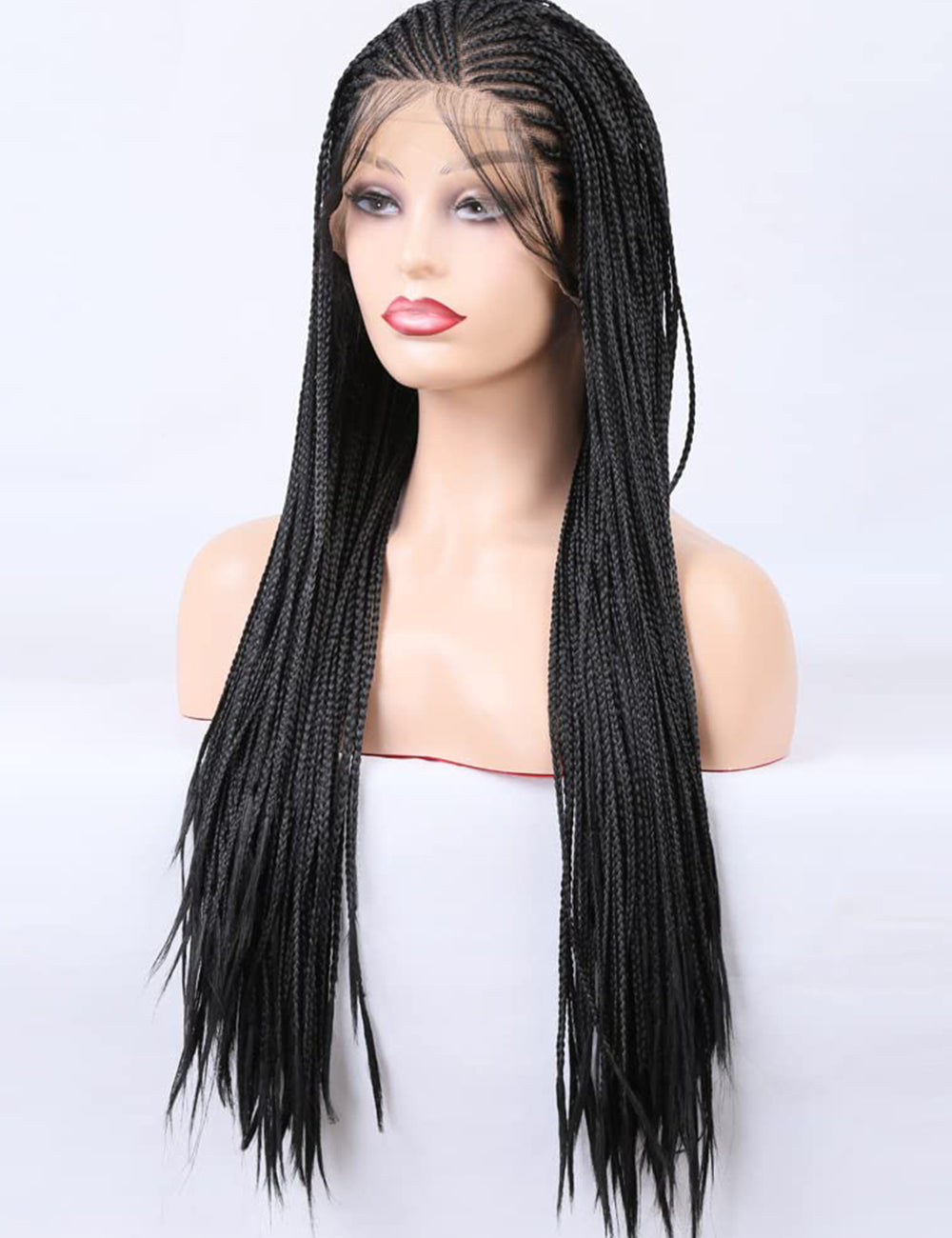 Knotless Box Lace Front Braided Wigs Black
