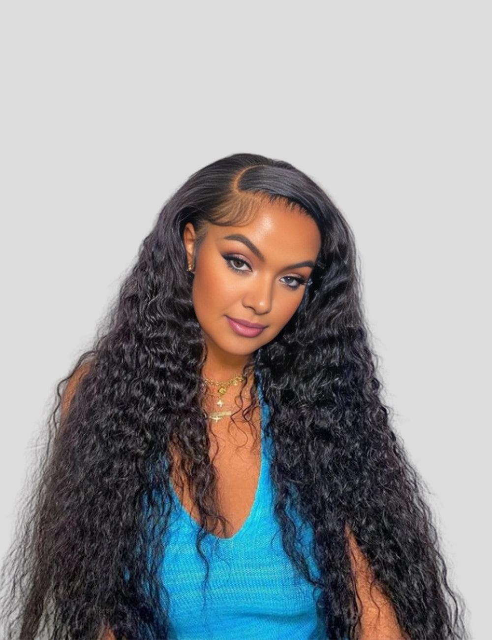 Deep Wave Human Hair Wigs 13x4 Lace Front Wig Indian Hair Deep Curly Lace Wig With Natural Hairline