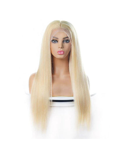 613 Closure Wig Honey Blonde Lace Wig 4x4 Lace Closure Wig Straight Human Hair Wigs