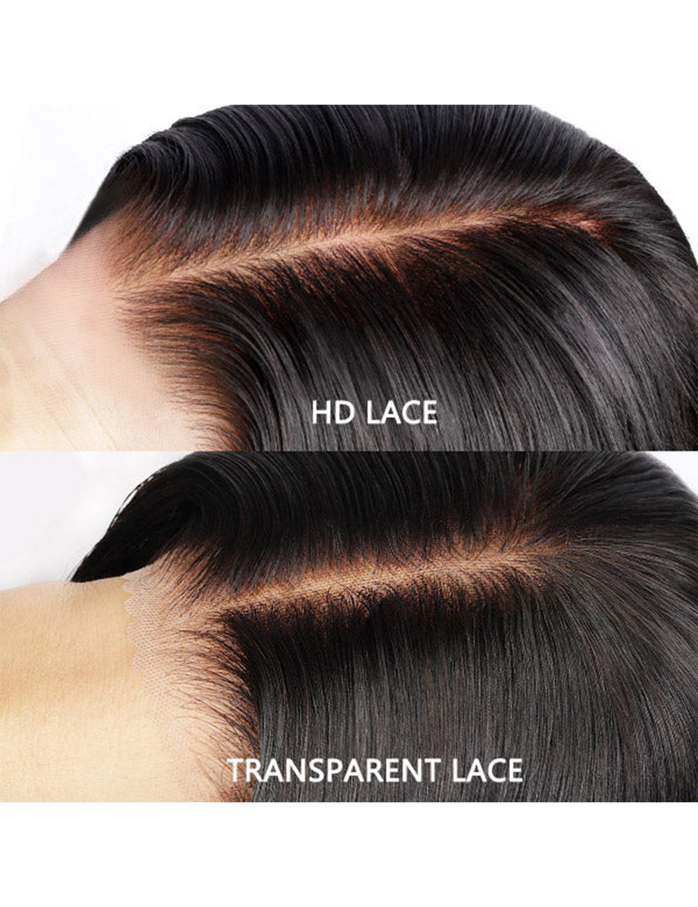 PartingMax Glueless Invisible Knots Human Hair Wigs Straight Hair 7x6 Pre Cut HD Lace Closure Wigs