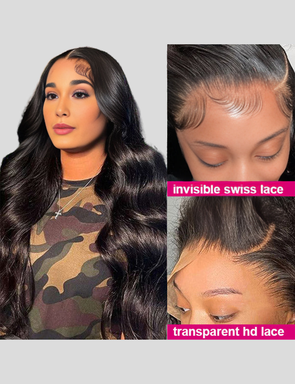 HD Lace Front Wigs Body Wave Human Hair Wigs Invisible Lace Wig with Baby Hair 32 Inch