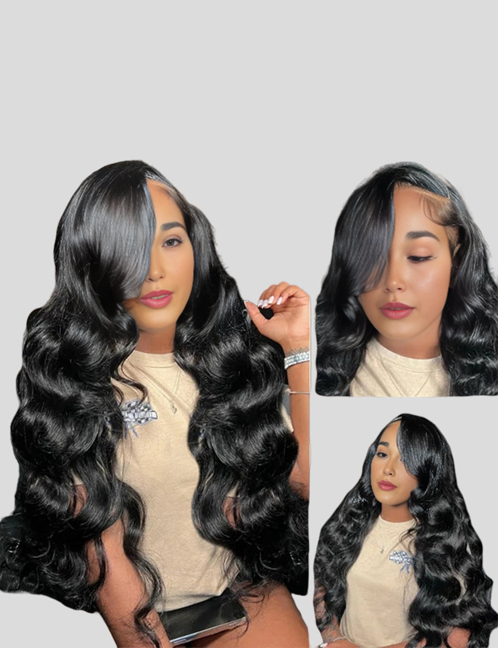 【HD Invisible Lace】Body Wave 13x6 HD Lace Frontal Hair Wigs Hair Invisible Thin Lace 100% Human Hair Wigs