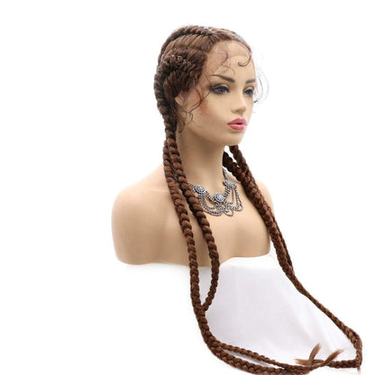 100% Hand Braided Lace Front Braided Wig -IshoWigs