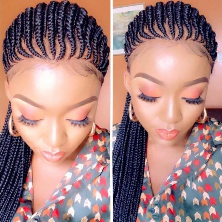100% Hand-Braided Ghana Weaving Braided Wig -IshoWigs