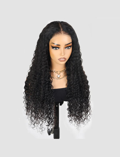 Invisible Knots Glueless Wigs Deep Curly 13x4 HD Lace Frontal Wig Human Hair Pre Cut Wigs