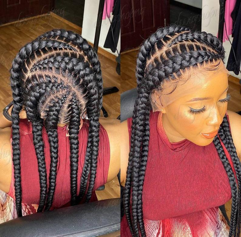 Nigerian Woman Braided Wigs