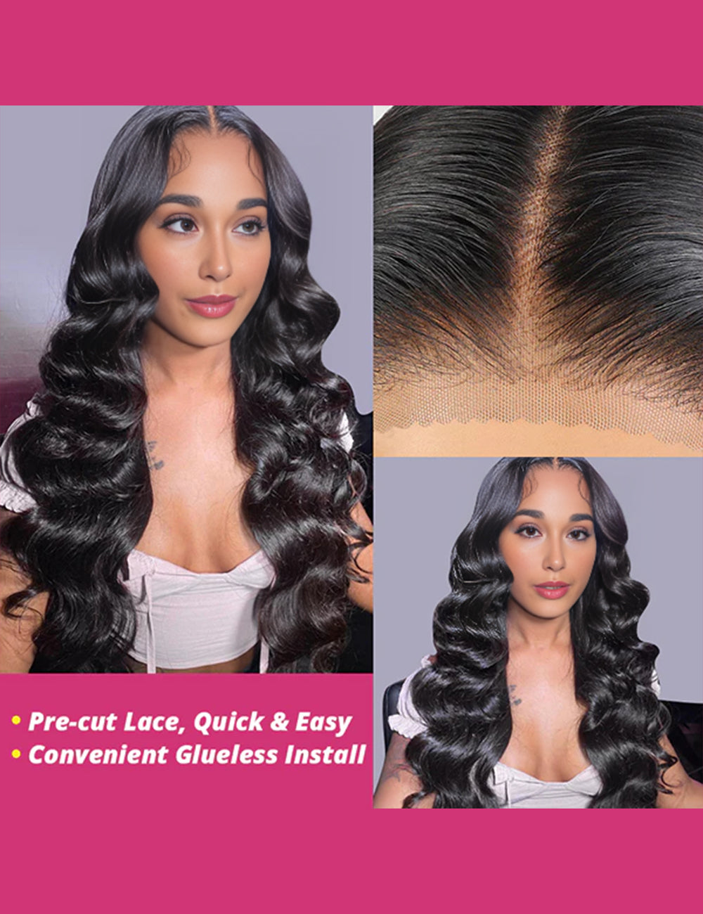 Invisible Knots Loose Deep Wave Wig Glueless Wigs 13x6 Lace Frontal Wigs Pre Cut Wigs