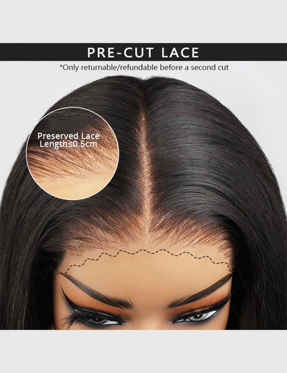 Straight Human Hair Wig 13x6 Lace Frontal Wig Glueless Lace Wig Invisible Knots Pre Cut Wigs