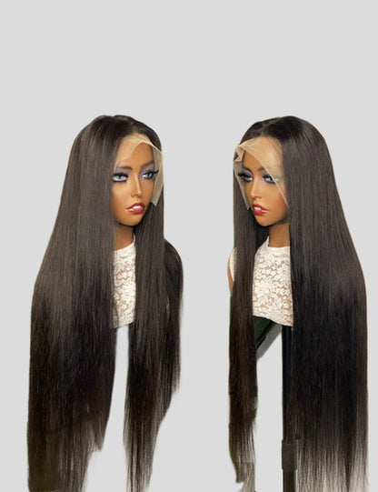 Overnight Shipping Straight Hair Lace Front Wigs For Sell Pre Plucked Human Hair Wigs 32 Inch Long Lace Wigs